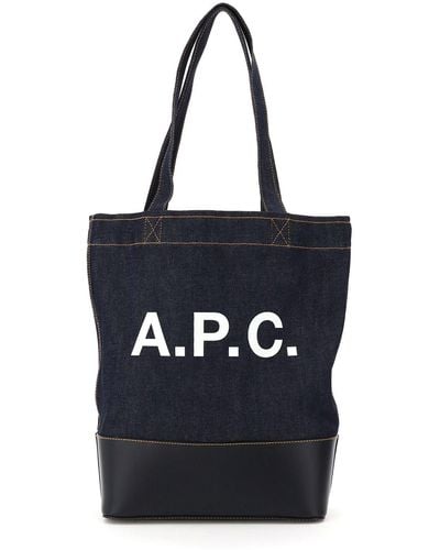A.P.C. Axel Denim Tote Bag - Black