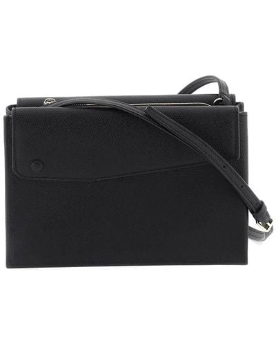 Valextra Pocket Slim Crossbody Bag - Black