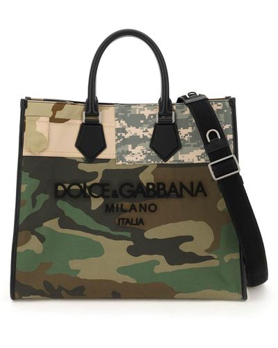 Dolce & Gabbana Patchwork Camouflage Shopping Bag - Multicolour