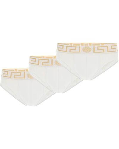 Versace Tri Pack Slip Intimo - Bianco