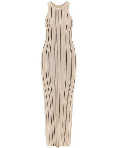 Totême Toteme "Long Ribbed Knit Naia Dress In - Natural