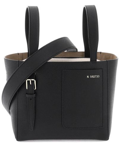 Valextra Soft Micro Bucket Bag - Black