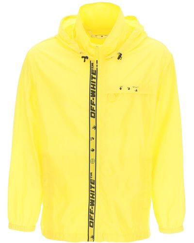 Off-White c/o Virgil Abloh Rain Jacket With Logo - Yellow