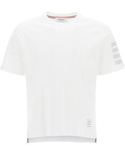 Thom Browne 4 Bar Crew Neck T Shirt - White