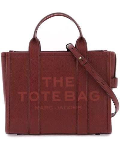 Marc Jacobs Borsa The Leather Small Tote Bag - Rosso