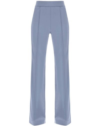 Fendi Flared Pants With Logo Tape - Blue