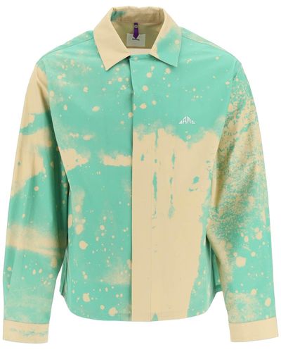 OAMC System Smudge Shirt With Silk Patch - Green