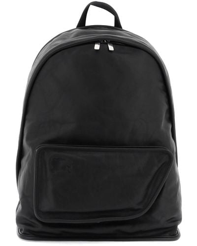 Burberry "crinkled Leather Shield Backpack - Black