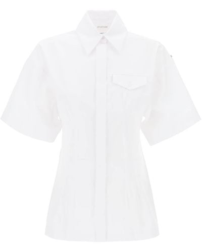 Sportmax "Poplin Curved Shirt - White