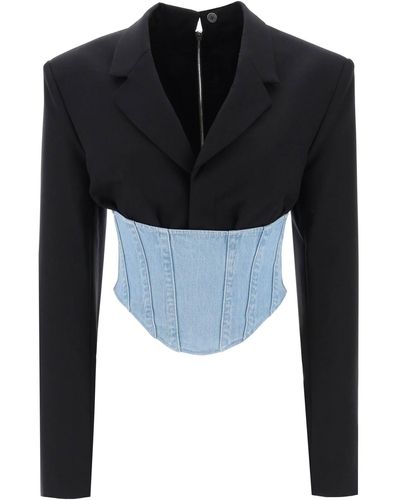 Dion Lee Giacca Corsetto - Nero