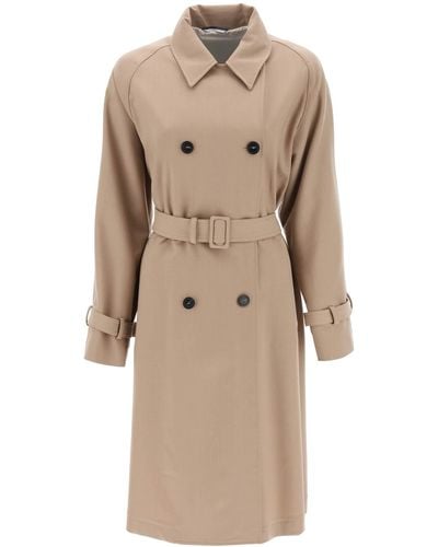Weekend by Maxmara 'candida' Double-breasted Trench Coat - Natural