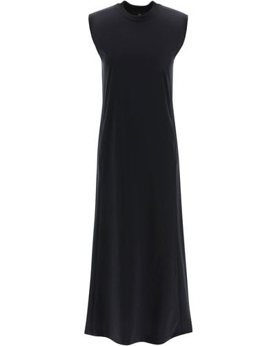 Y-3 3-stripes Maxi Dress With Cut-out Detail - Black