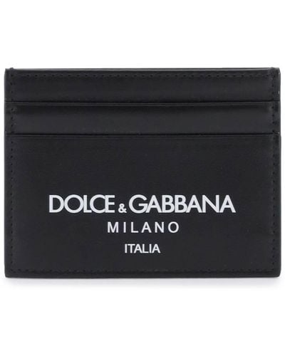 Dolce & Gabbana Portacarte in pelle con stampa - Nero
