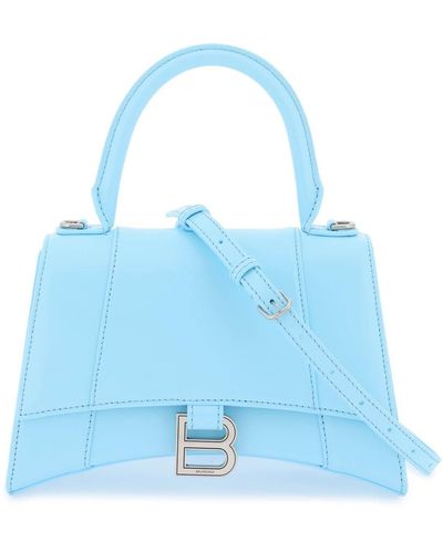 Balenciaga Borsa Hourglass top handle small - Blu