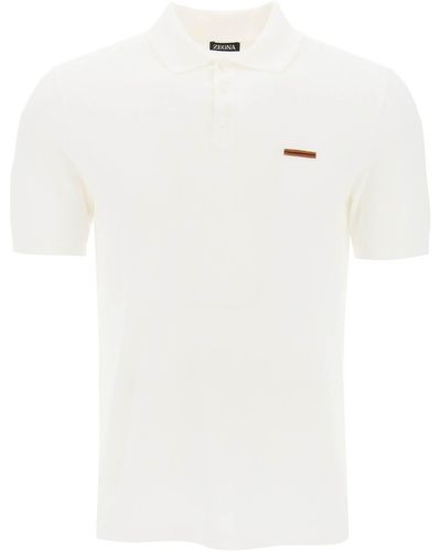 Zegna Regular Fit Cotton Polo Shirt - White