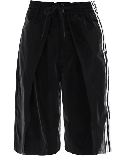 Y-3 Shiny Nylon Bermuda Shorts - Black