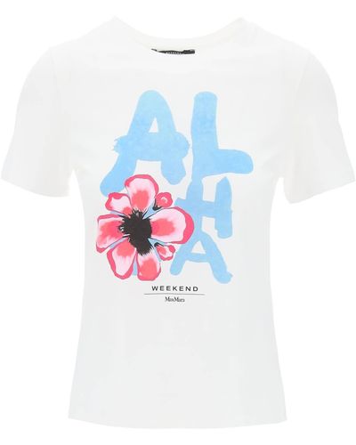 Weekend by Maxmara T-shirt con stampa grafica 'Yen' - Bianco