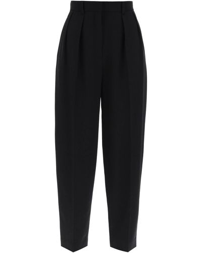 The Row Corby Double-Pleat Trousers - Black