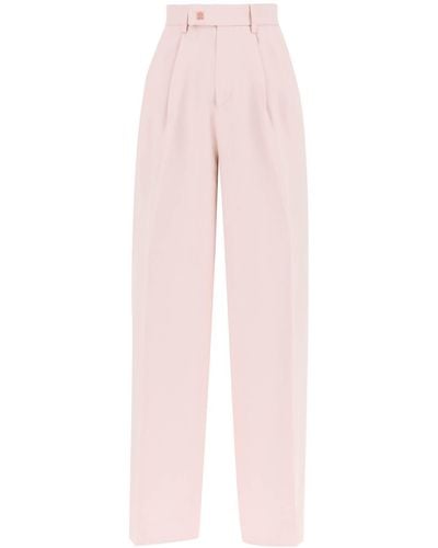 Amiri Trousers With Wide Leg And Pleats - Pink
