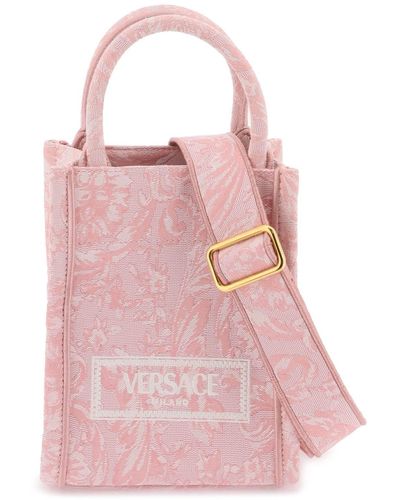 Versace Borsa Tote Athena Barocco Mini - Rosa