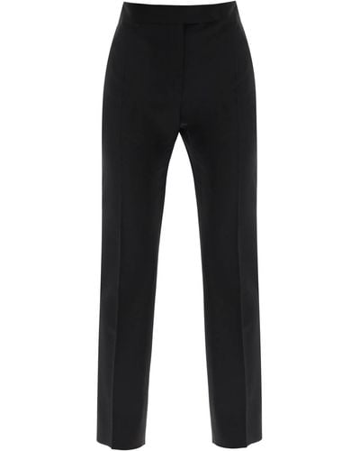 Max Mara Rino Trousers With Side Satin Bands - Black