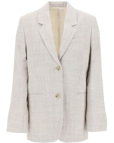 Totême Toteme Single-breasted Tailored Jacket With M - White