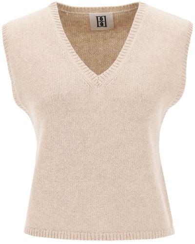 By Malene Birger Tamine Cropped Vest - Natural