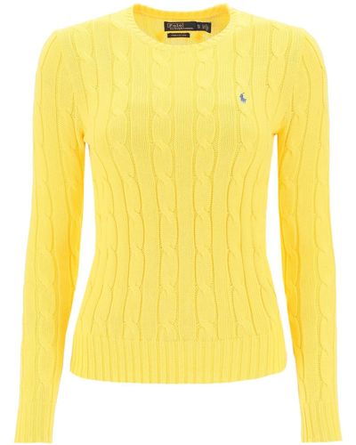 Polo Ralph Lauren Cable Knit Cotton Sweater - Yellow