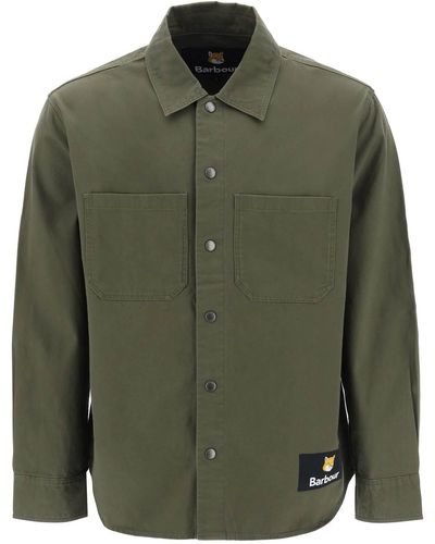 Barbour Overshirt Maison Kitsuné - Verde