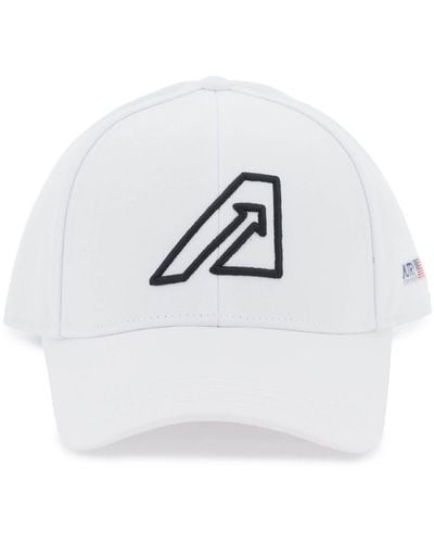 Autry Cappello Baseball Con Logo Ricamato - Bianco