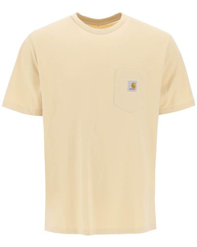 Carhartt T-Shirt With Chest Pocket - Natural