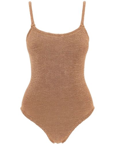 Hunza G One-Piece Swimsuit B - Brown