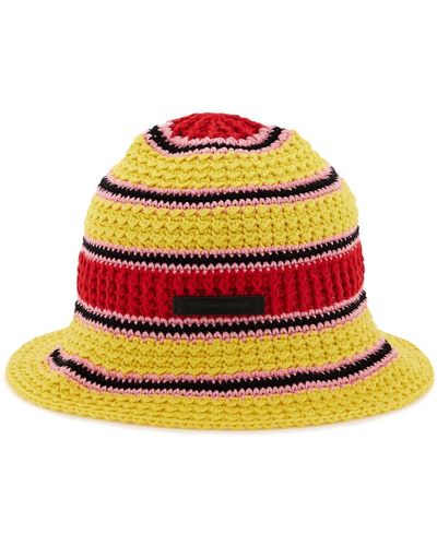 Stella McCartney Cappello Bucket In Crochet Di Cotone - Multicolore