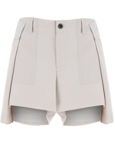 Sacai Wool Blend Shorts - Gray