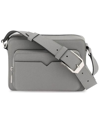 Valextra 'reporter' Crossbody Bag - Grey