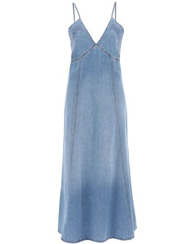 Chloé Chloe' Denim Maxi Dress For - Blue