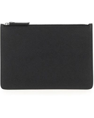 Maison Margiela Grained Leather Small Pouch - Black