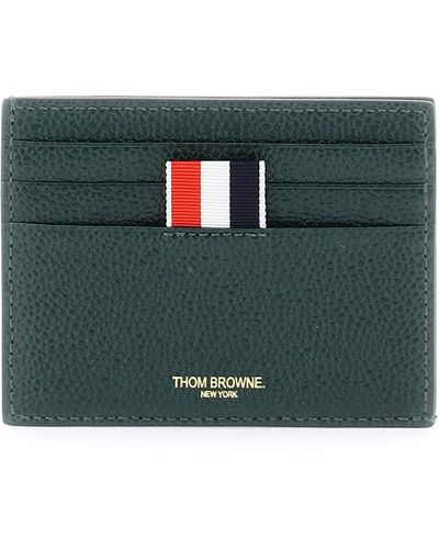 Thom Browne 4 Bar Stripe Cardholder - Green