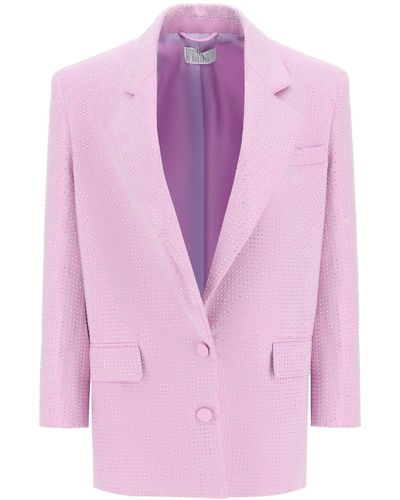 GIUSEPPE DI MORABITO Stretch Cotton Jacket With Crystals - Pink