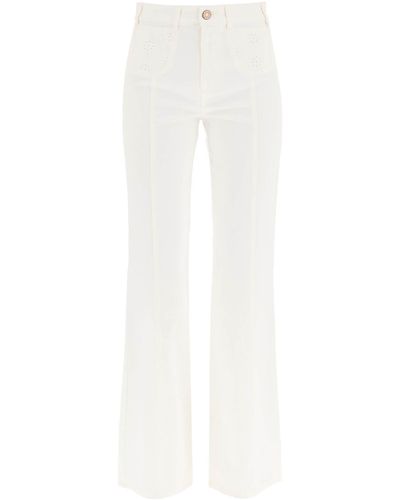 See By Chloé See By Chloe Embroidered Jeans - White