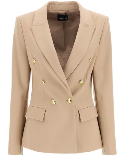 MARCIANO BY GUESS 'shelly Double-breasted Blazer - Natural