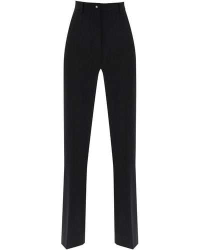 Dolce & Gabbana Milano Stitch Flared Trousers - Black