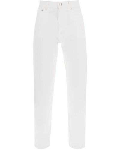 Loulou Studio Jeans Cropped Con Taglio Dritto - Bianco