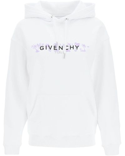 Givenchy Pochoir Effect Printed Hoodie - White
