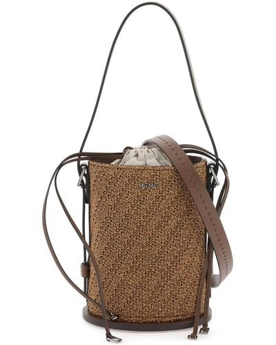 Max Mara "Archetype Crochet Bucket Bag" - Brown