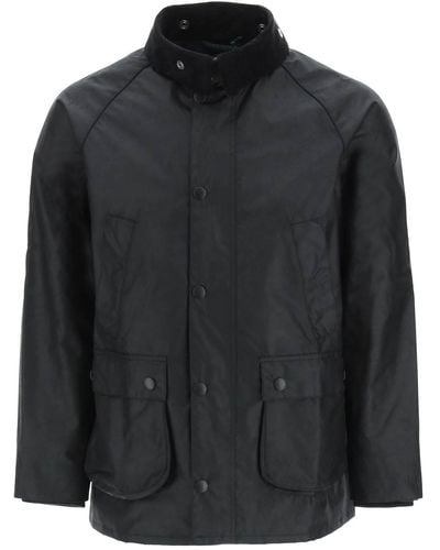 Barbour White Label Classic Bedale Jacket In Waxed Cotton - Black