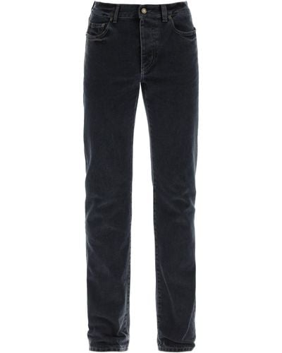 Saint Laurent Jeans Slim Fit Effetto Vissuto - Blu