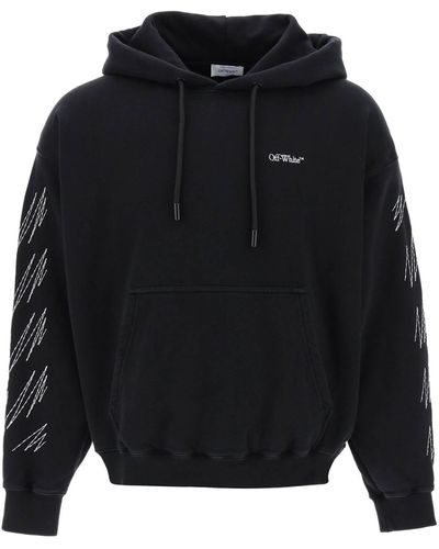 Off-White c/o Virgil Abloh Hoodie With Contrasting Topstitching - Black