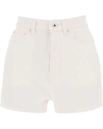 KENZO Shorts in denim giapponese - Bianco