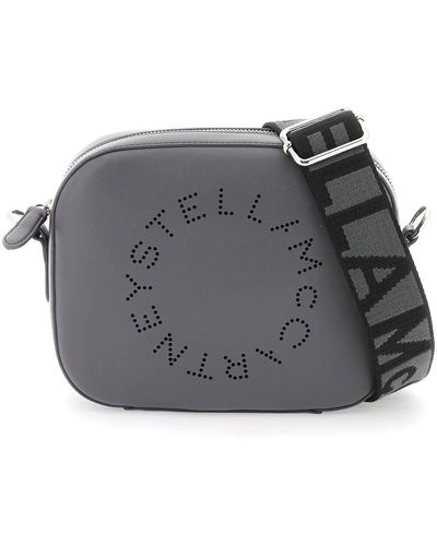Stella McCartney Camera Bag Con Logo Stella Traforato - Marrone
